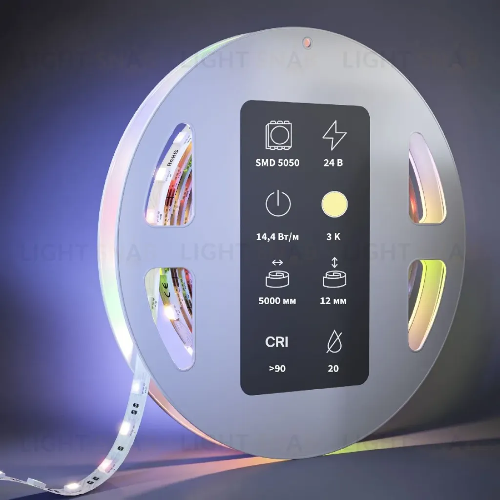 Светодиодная лента Maytoni Led Strip 24В 5050 14,4Вт/м 3000К 5м IP20 201132 201132