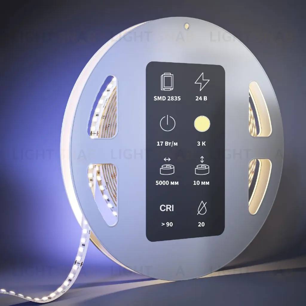 Светодиодная лента Maytoni Led Strip 24В 2835 17Вт/м 3000К 5м IP20 201058 201058
