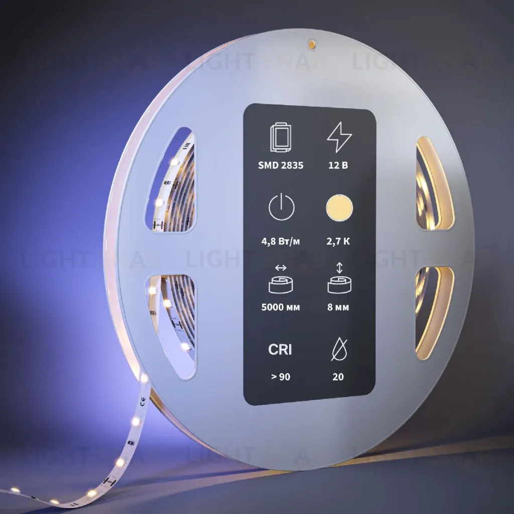 Светодиодная лента Maytoni Led Strip 12В 2835 4,8Вт/м 2700К 5м IP20 201001 201001