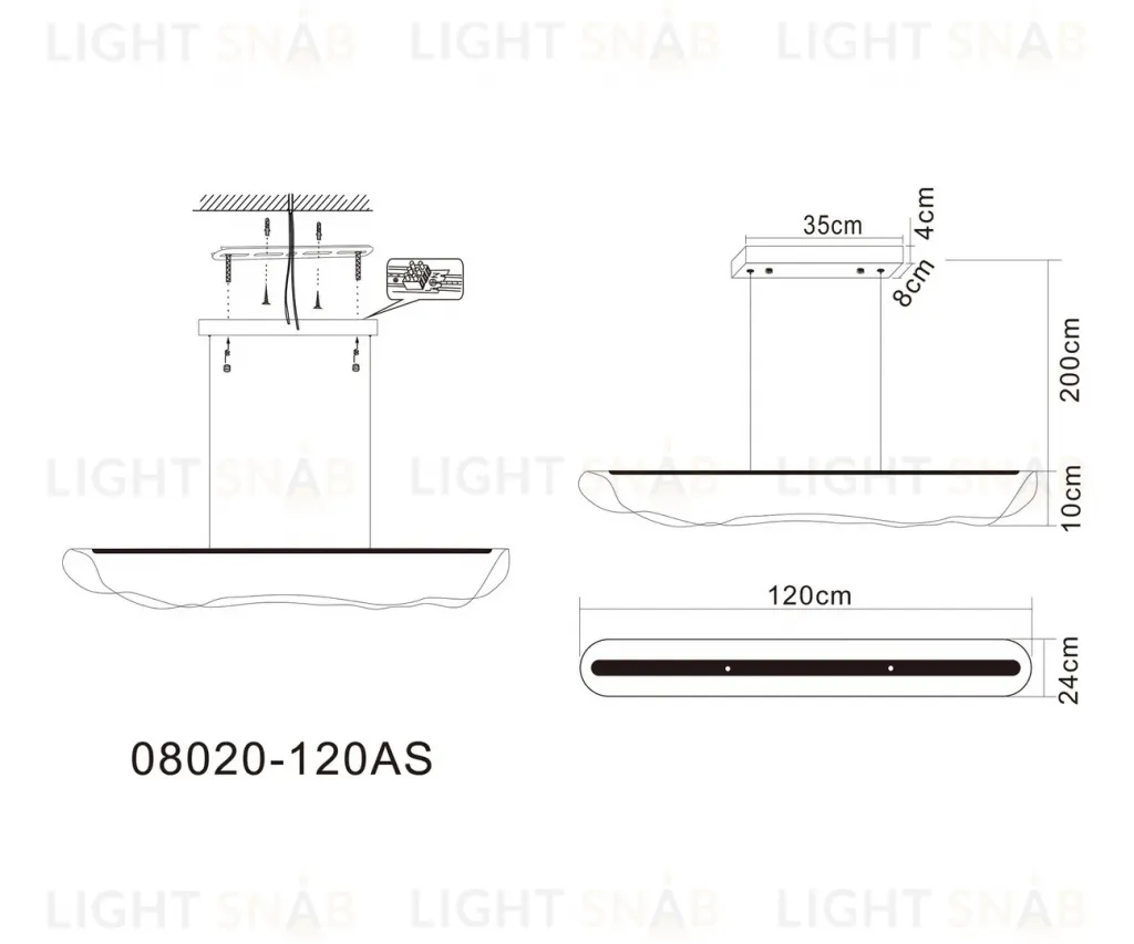 Подвесная люстра Kink Light Майра 08020-120AS,20 08020-120AS,20