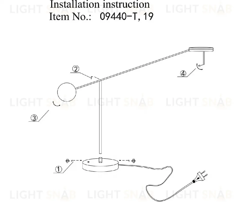 Настольная лампа Kink Light Некси 09440-T,19(4000K) 09440-T,19(4000K)
