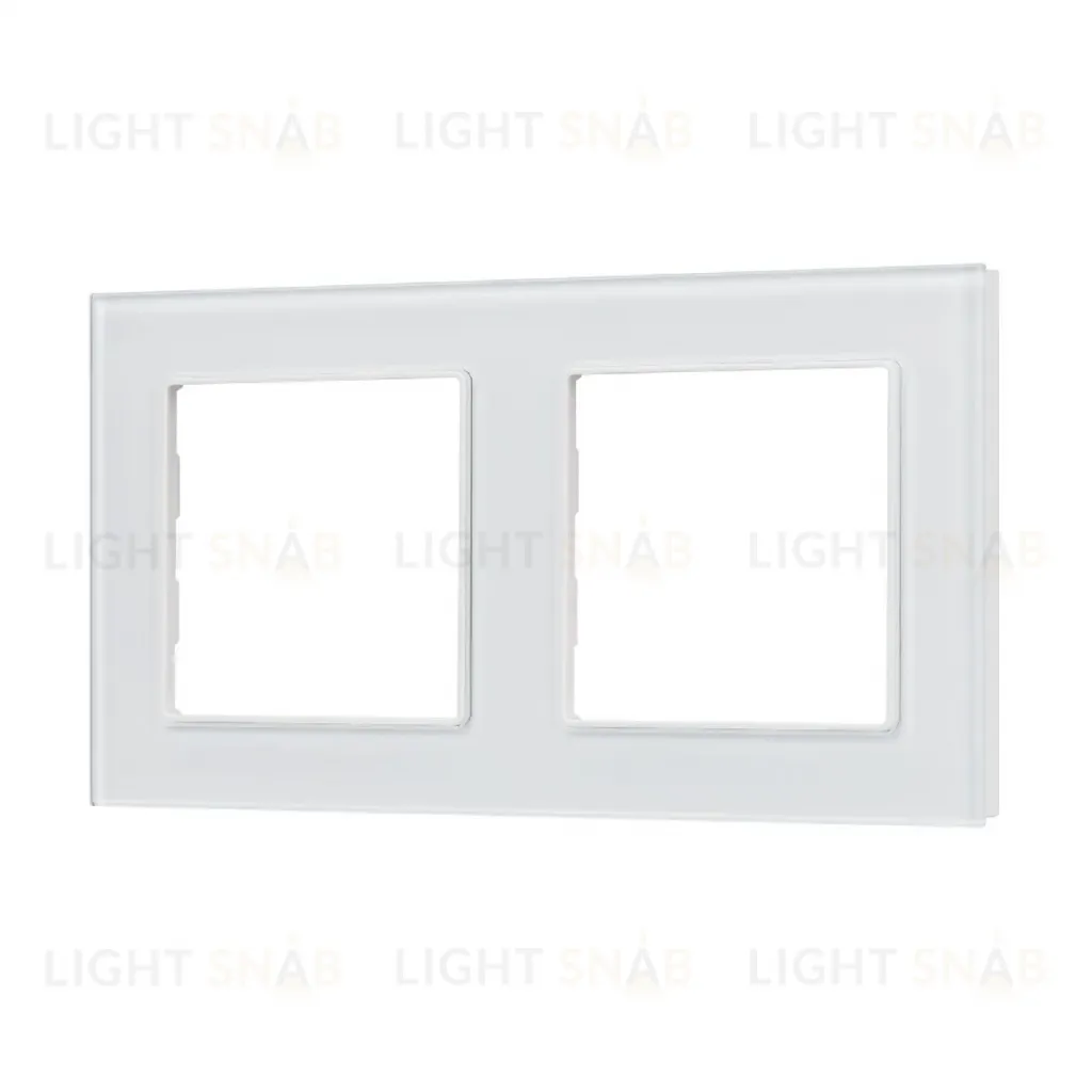 Рамка двухместная Arlight FRM-GLARE-GS-2-WH 043796 043796