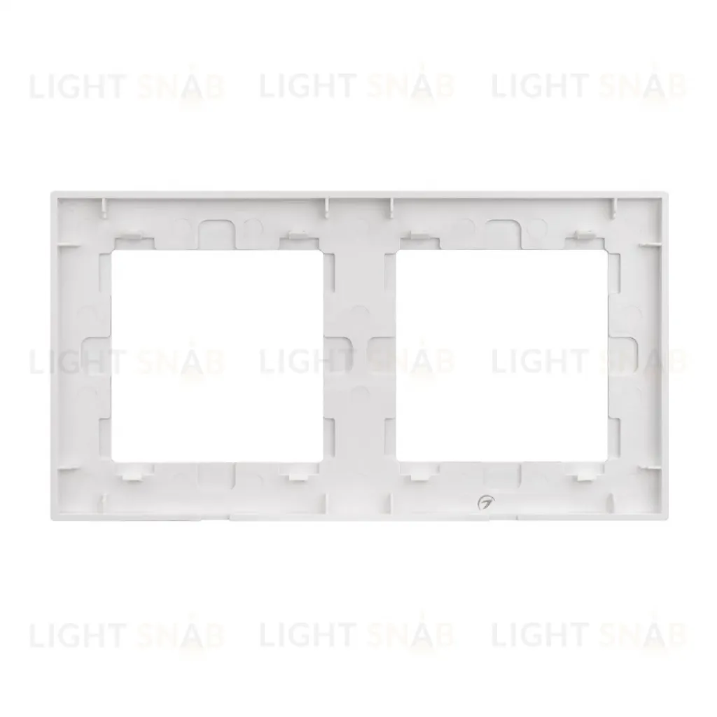 Рамка двухместная Arlight FRM-GLARE-GS-2-WH 043796 043796