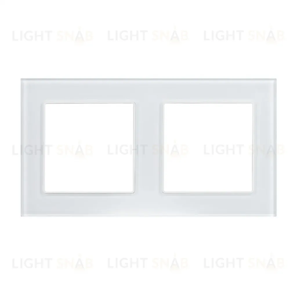 Рамка двухместная Arlight FRM-GLARE-GS-2-WH 043796 043796