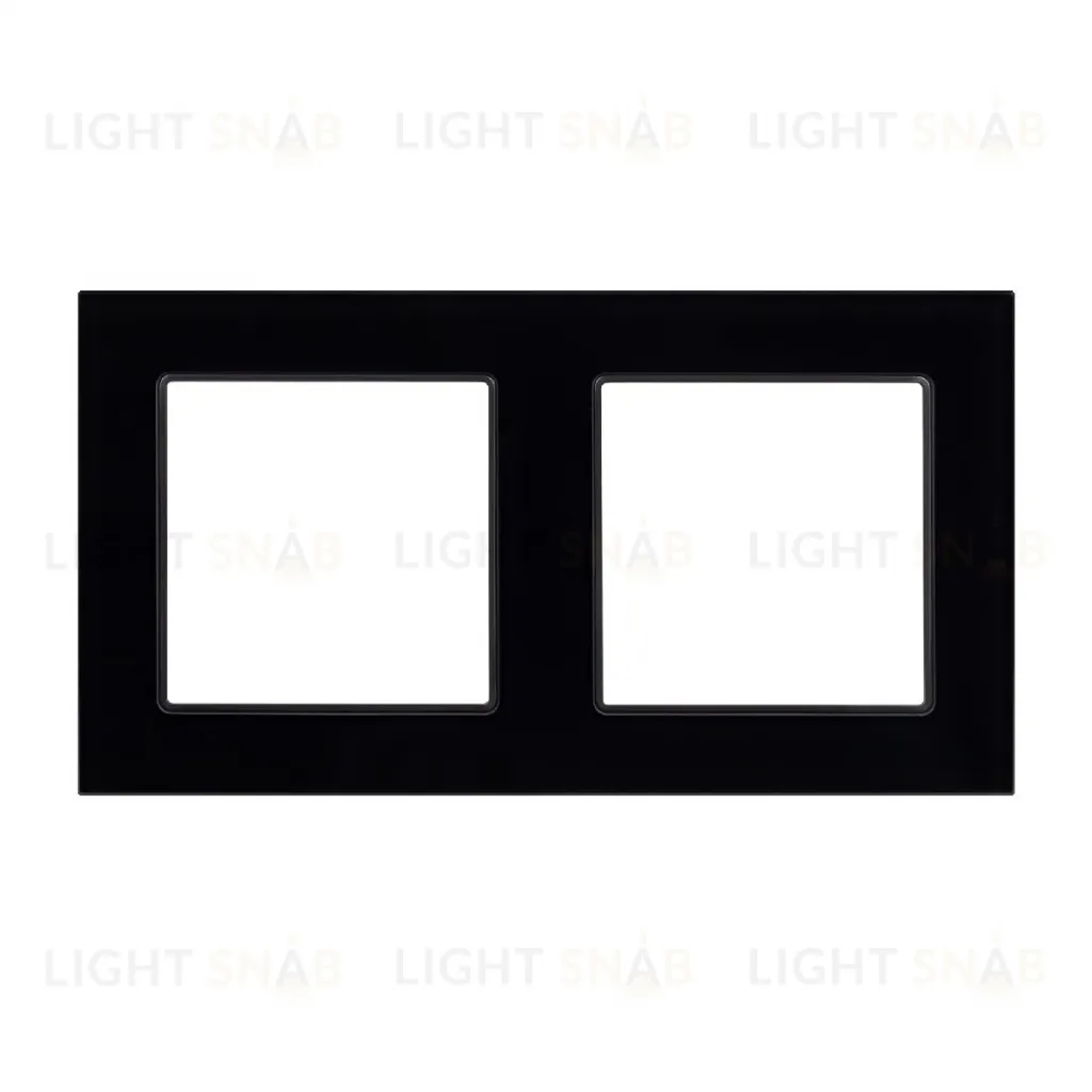 Рамка двухместная Arlight FRM-GLARE-GS-2-BK 043797 043797