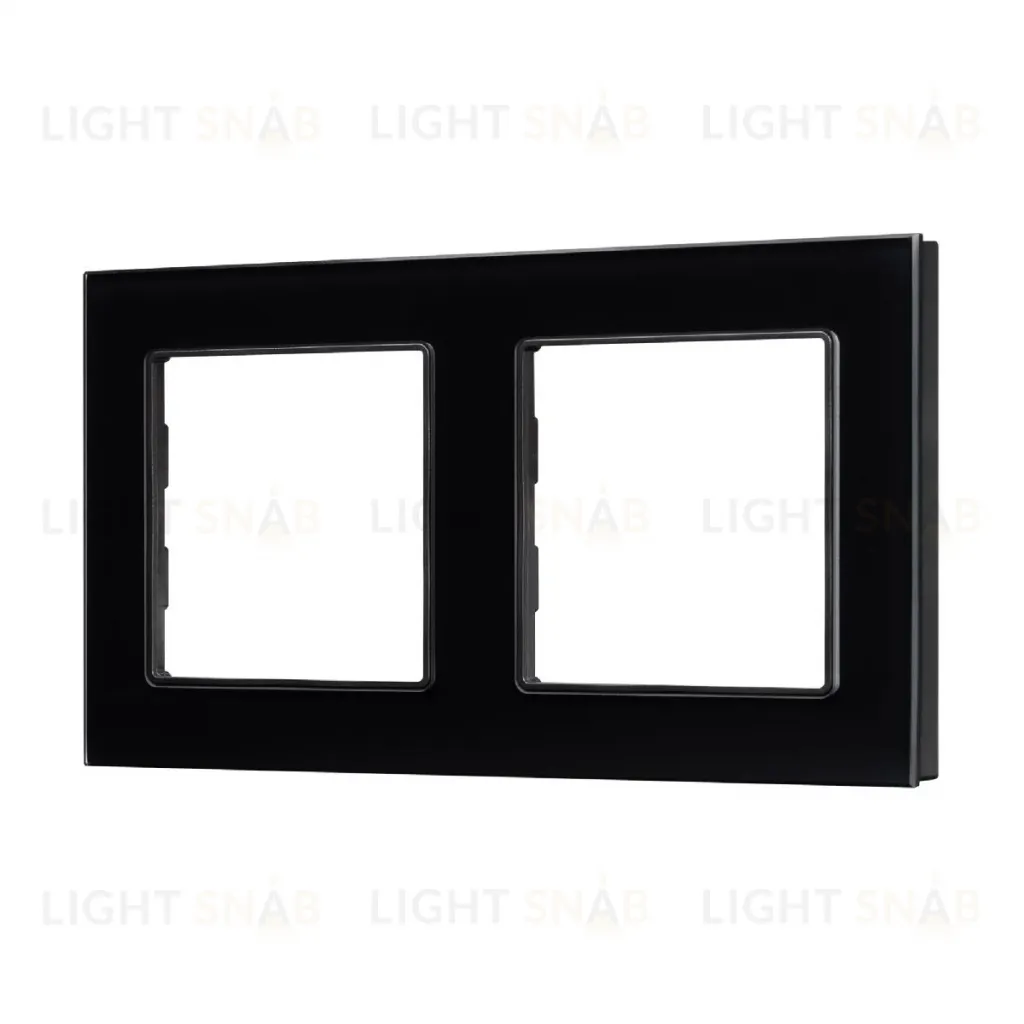Рамка двухместная Arlight FRM-GLARE-GS-2-BK 043797 043797
