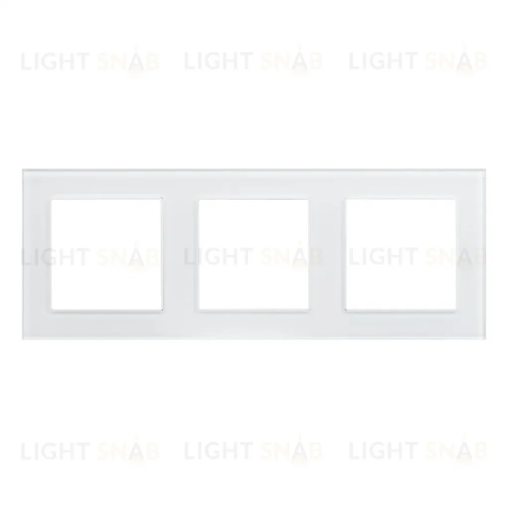Рамка трехместная Arlight FRM-GLARE-GS-3-WH 043799 043799