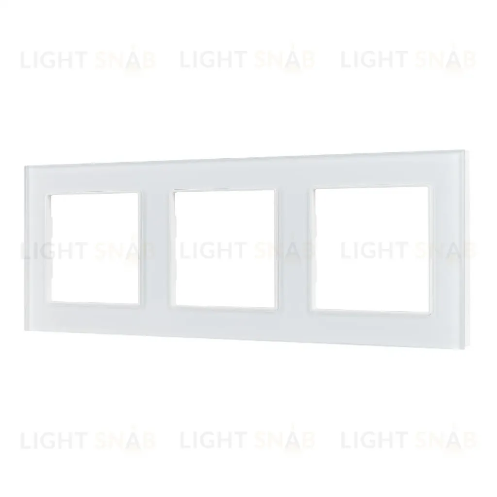 Рамка трехместная Arlight FRM-GLARE-GS-3-WH 043799 043799