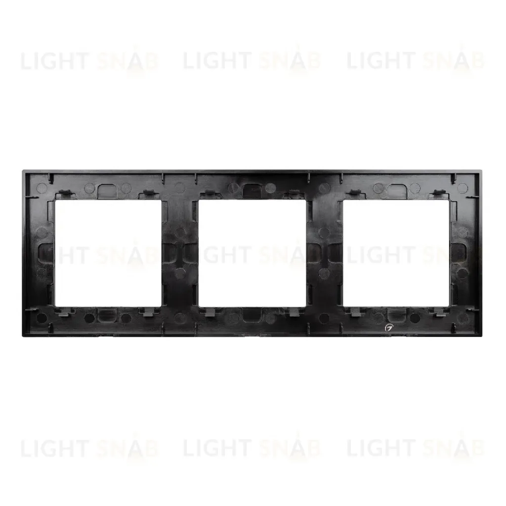 Рамка трехместная Arlight FRM-GLARE-GS-3-BK 043800 043800