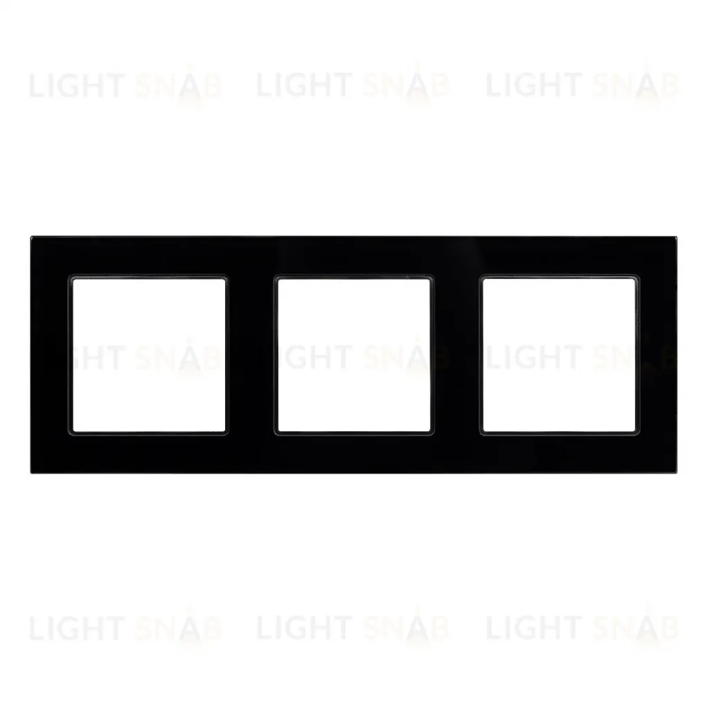 Рамка трехместная Arlight FRM-GLARE-GS-3-BK 043800 043800