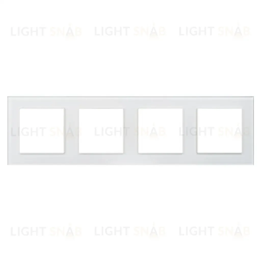 Рамка четырехместная Arlight FRM-GLARE-GS-4-WH 043802 043802