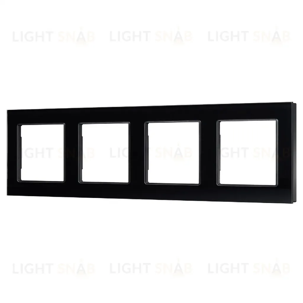 Рамка четырехместная Arlight FRM-GLARE-GS-4-BK 043803 043803
