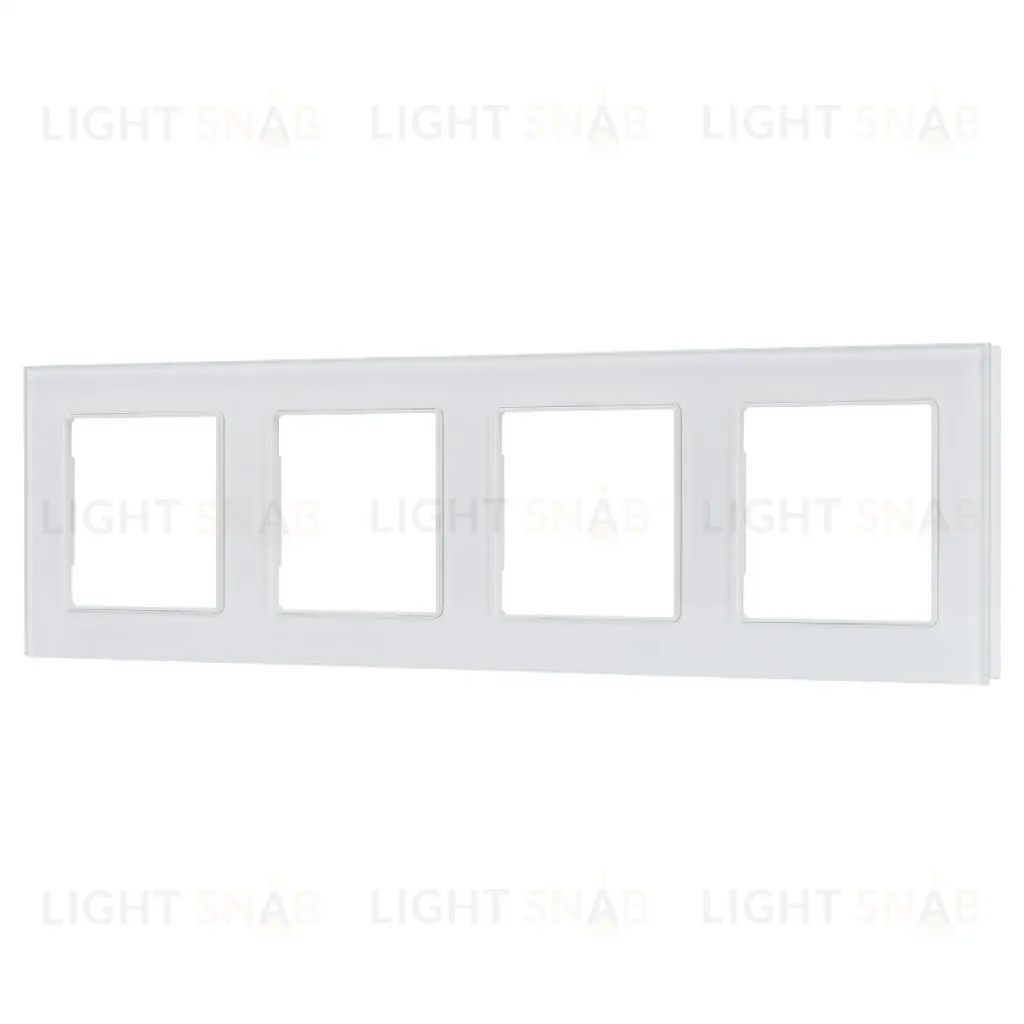Рамка четырехместная Arlight FRM-GLARE-GS-4-WH 043802 043802