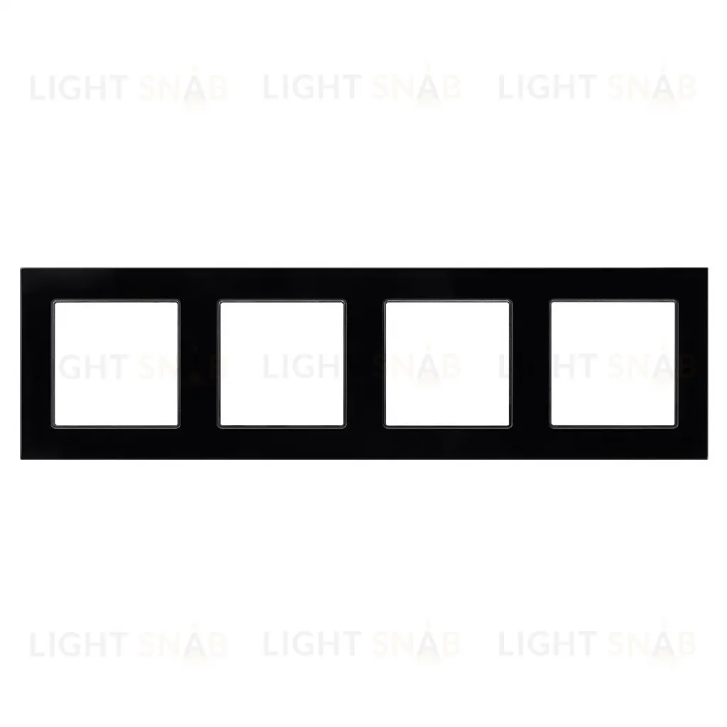 Рамка четырехместная Arlight FRM-GLARE-GS-4-BK 043803 043803