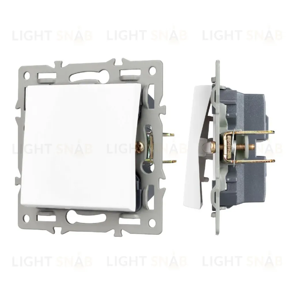 Механизм выключателя одноклавишный непроходной Arlight SWT-MK01-PL-WH (250V, 16A) 043710 043710