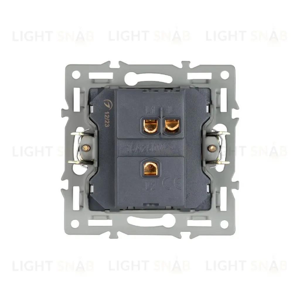Механизм выключателя одноклавишный проходной Arlight SWT-MKP1-PL-WH (250V, 16A) 043714 043714