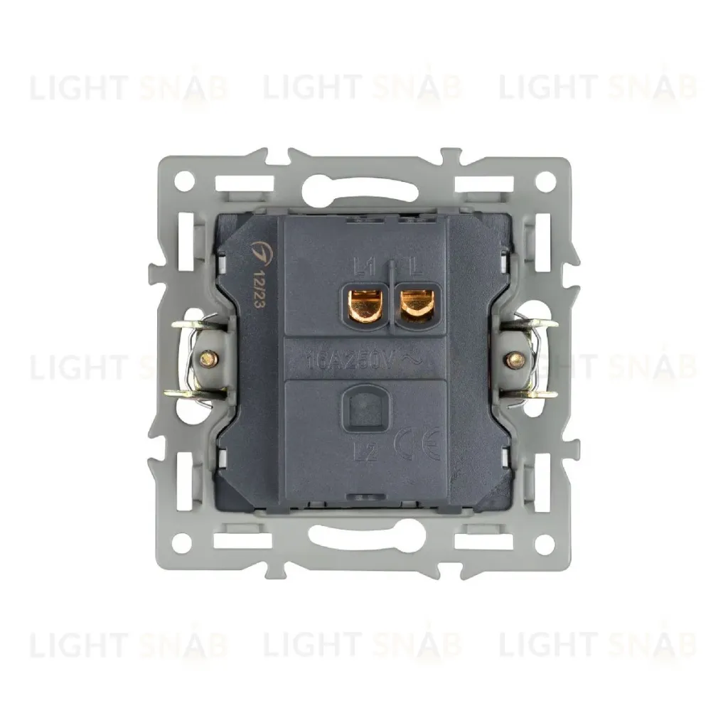 Механизм выключателя одноклавишный непроходной Arlight SWT-MK01-PL-BK (250V, 16A) 043711 043711