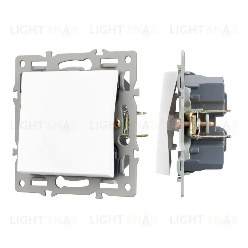 Механизм выключателя одноклавишный перекрестный  Arlight SWT-MKX1-PL-WH (250V, 16A) 043718 043718