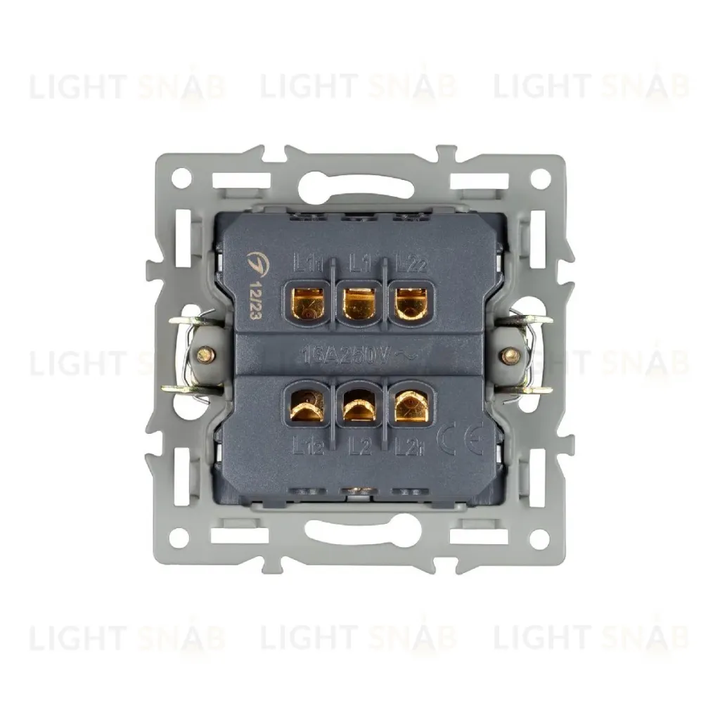 Механизм выключателя одноклавишный перекрестный  Arlight SWT-MKX1-PL-WH (250V, 16A) 043718 043718