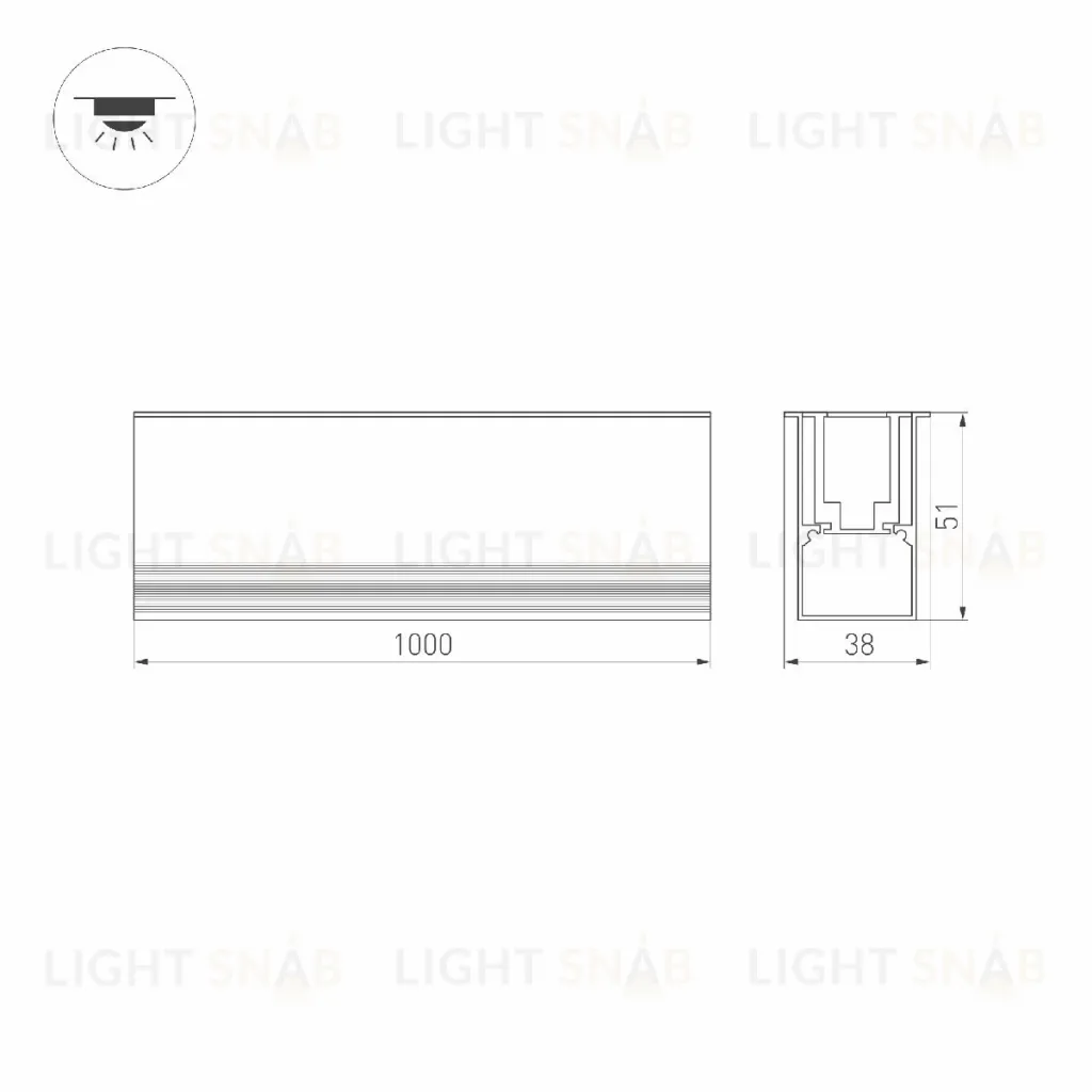 Грунтовый светильник Arlight ART-LUMILINE-3351-1000-24W Warm3000 027994(2) 027994(2)