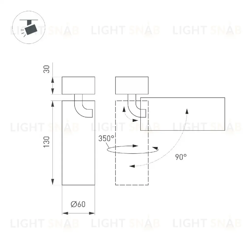 Спот Arlight SP-GABI-SURFACE-FLAP-R60-12W Warm3000 052348 052348