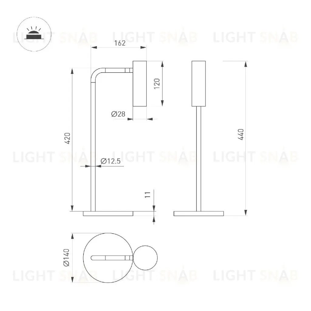 Настольная лампа Arlight SP-VERDI-TAB-3W Warm3000 051668 051668