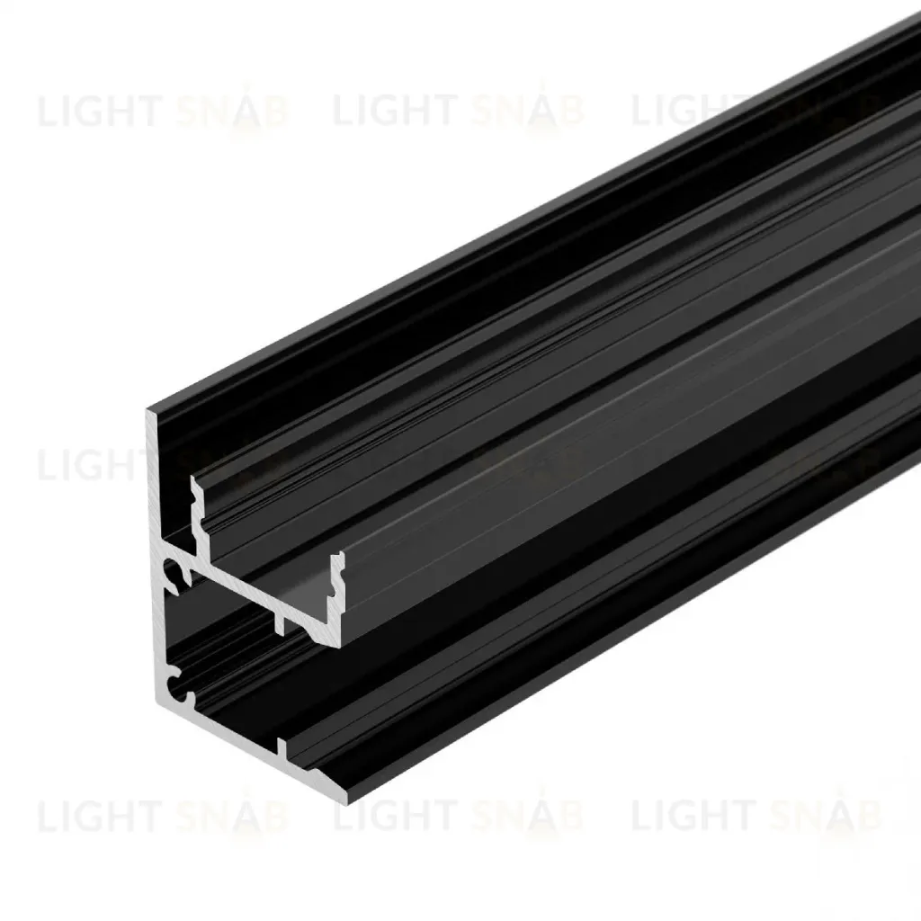 Алюминиевый профиль Arlight WALL-2228-2000 ANOD BLACK 050488 050488