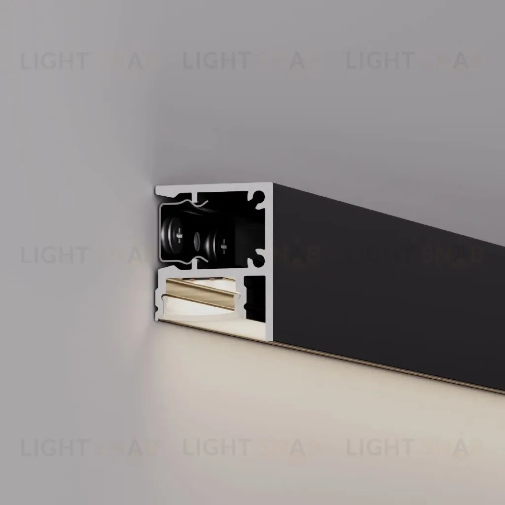 Алюминиевый профиль Arlight WALL-2228-2000 ANOD BLACK 050488 050488