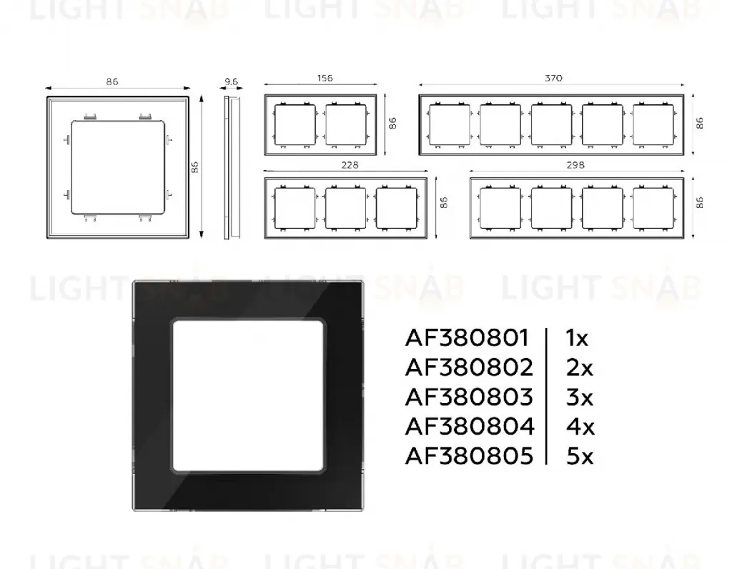 Рамка трехместная Ambrella Volt Platos AF380803 AF380803