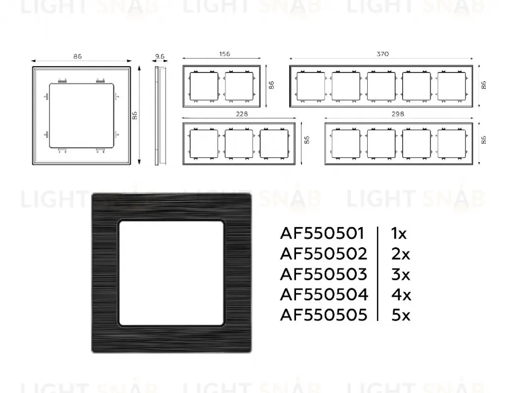 Рамка двухместная Ambrella Volt Platos AF550502 AF550502