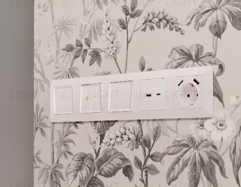Лицевая панель для розетки 2USB тип A+C Ambrella Volt Alfa AP2110 AP2110