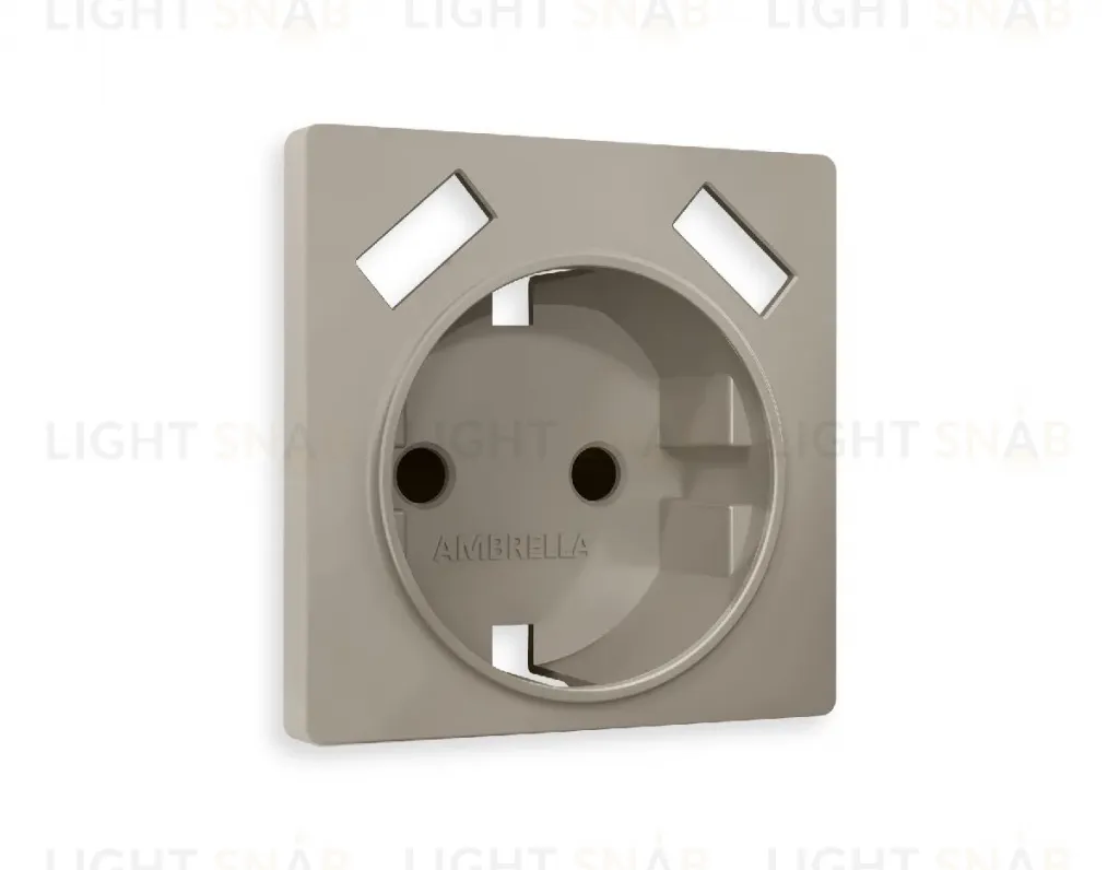Лицевая панель для розетки с/з со шторками 2USB A+A Ambrella Volt Alfa AP3690 AP3690