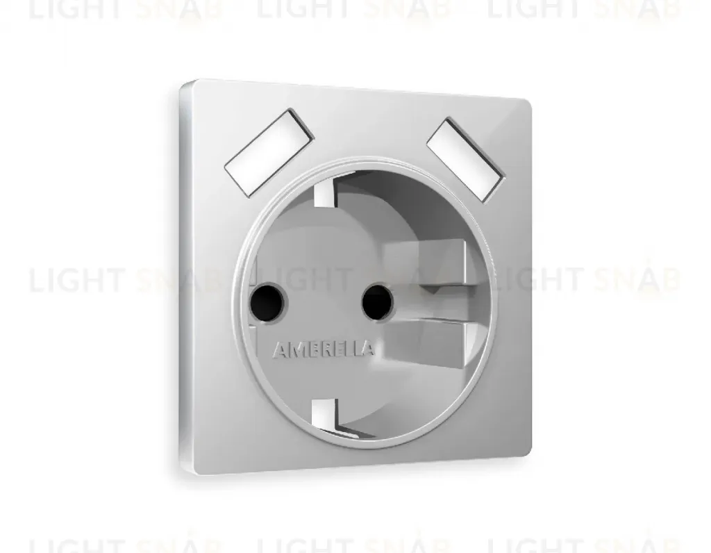 Лицевая панель для розетки с/з со шторками 2USB A+A Ambrella Volt Alfa AP4090 AP4090