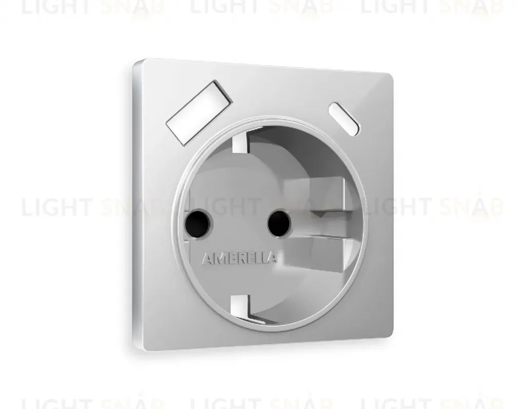 Лицевая панель для розетки с/з со шторками 2USB A+C Ambrella Volt Alfa AP4100 AP4100