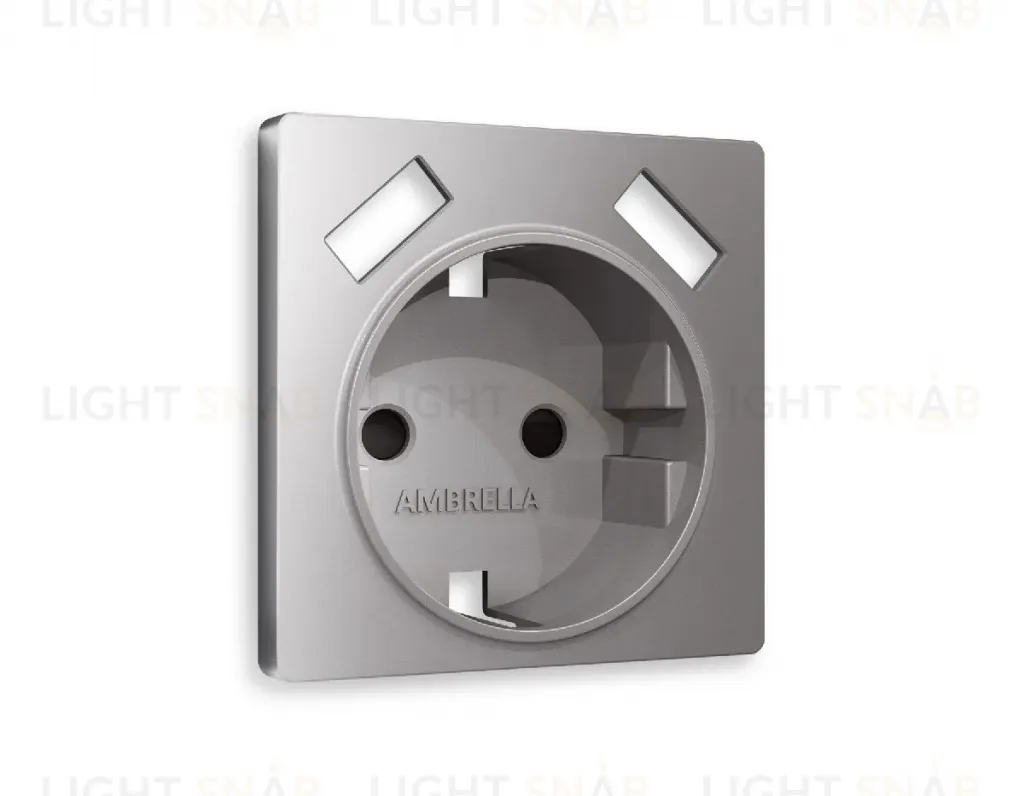 Лицевая панель для розетки с/з со шторками 2USB A+A Ambrella Volt Alfa AP5090 AP5090