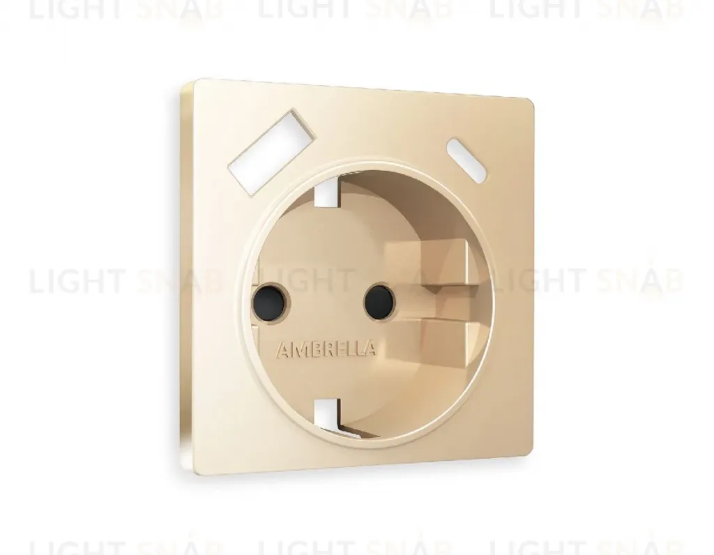 Лицевая панель для розетки с/з со шторками 2USB A+C Ambrella Volt Alfa AP6100 AP6100