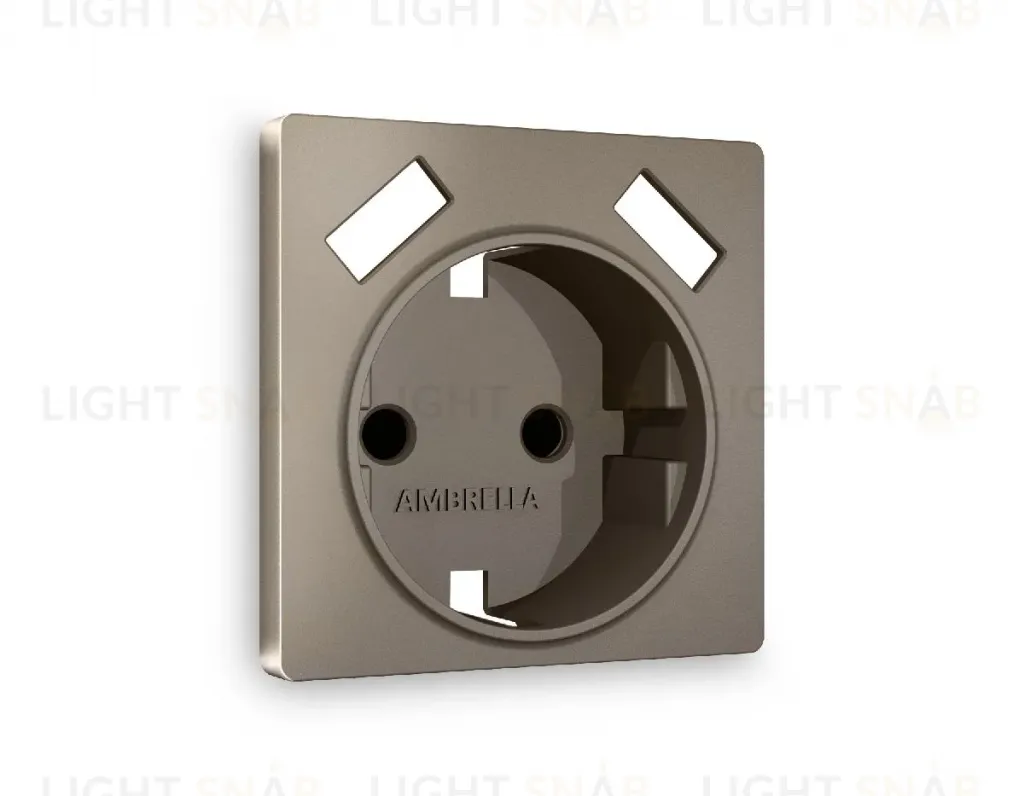 Лицевая панель для розетки с/з со шторками 2USB A+A Ambrella Volt Alfa AP6390 AP6390