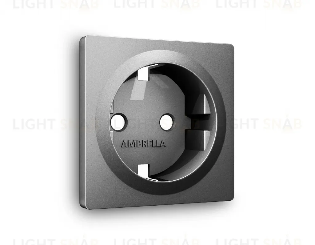 Лицевая панель для розетки с/з Ambrella Volt Alfa AP6560 AP6560