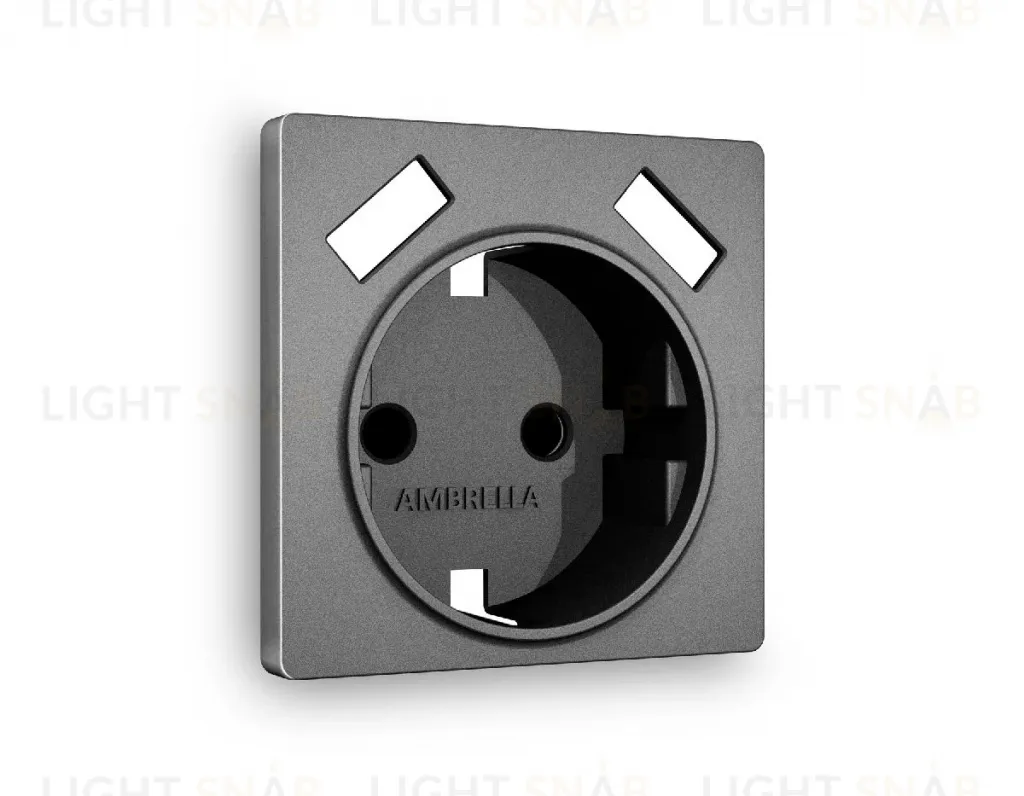 Лицевая панель для розетки с/з со шторками 2USB A+A Ambrella Volt Alfa AP6590 AP6590