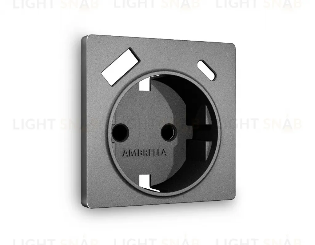 Лицевая панель для розетки с/з со шторками 2USB A+C Ambrella Volt Alfa AP6600 AP6600