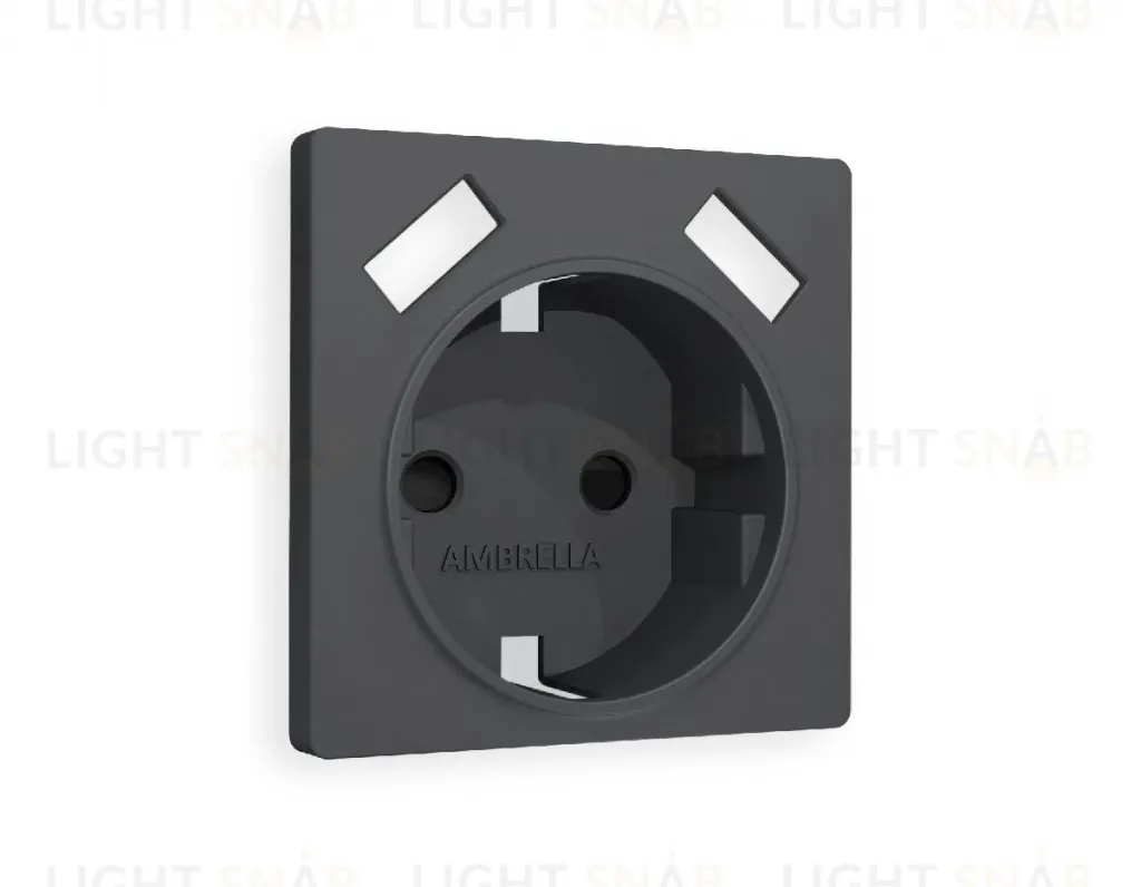 Лицевая панель для розетки с/з со шторками 2USB A+A Ambrella Volt Alfa AP9090 AP9090