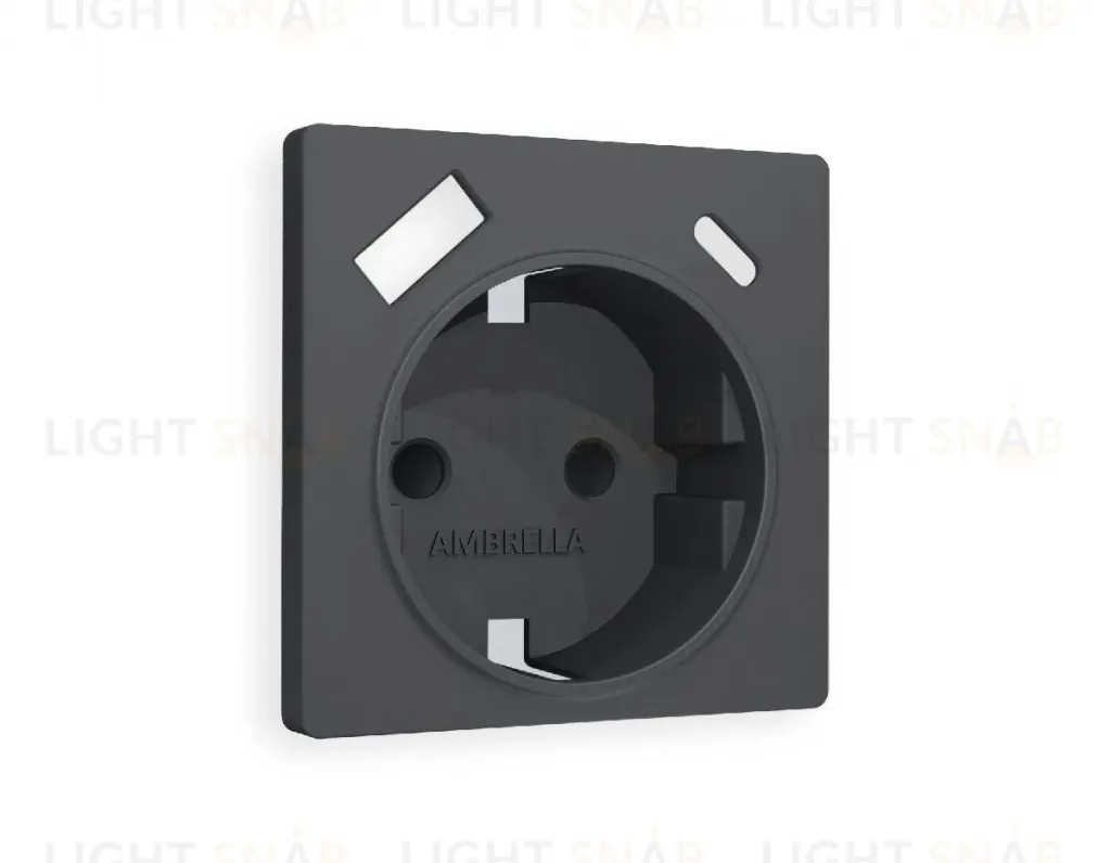 Лицевая панель для розетки с/з со шторками 2USB A+C Ambrella Volt Alfa AP9100 AP9100