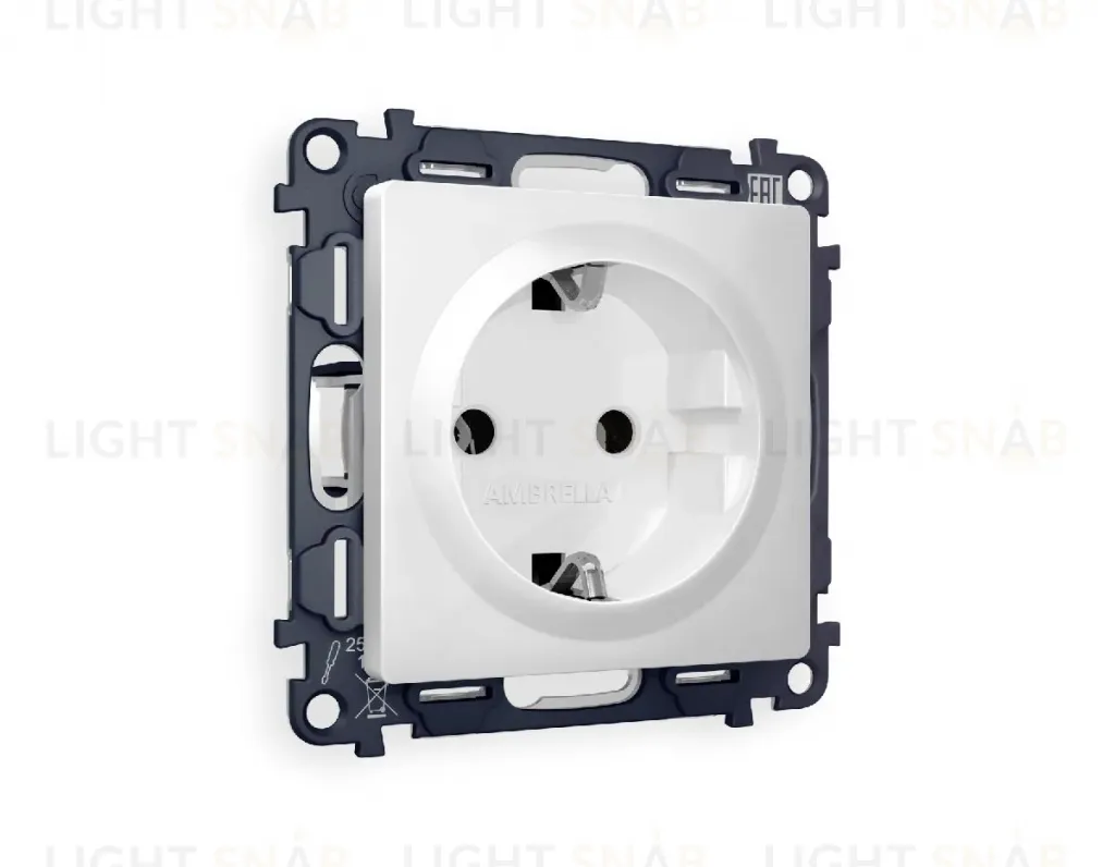 Комплект механизма розетки с/з на винтовых зажимах Ambrella Volt Alfa MA106010 MA106010