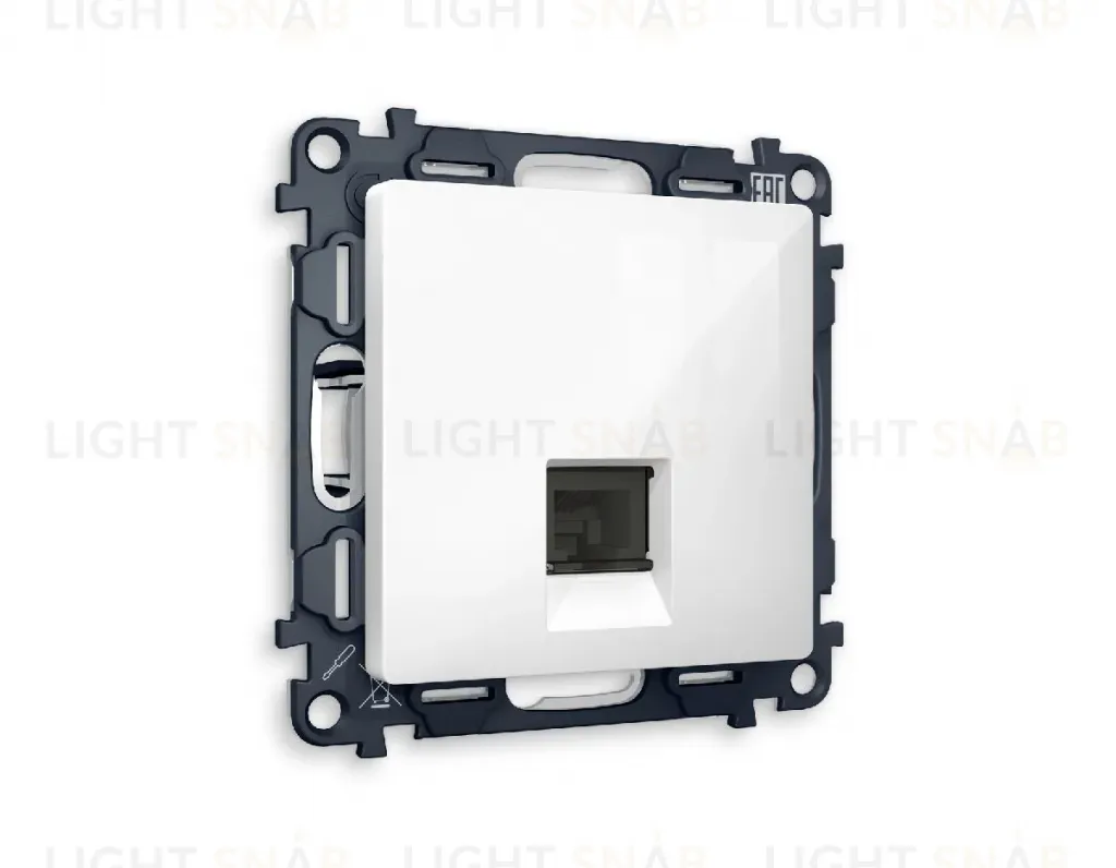 Комплект механизма компьютерной розетки RJ-45(8P8C) CAT6 со шторкой Ambrella Volt Alfa MA112010 MA112010