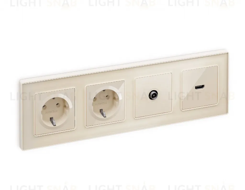 Комплект механизма TV розетки проходной 5-1000 MHz 4dB Ambrella Volt Alfa MA313030 MA313030