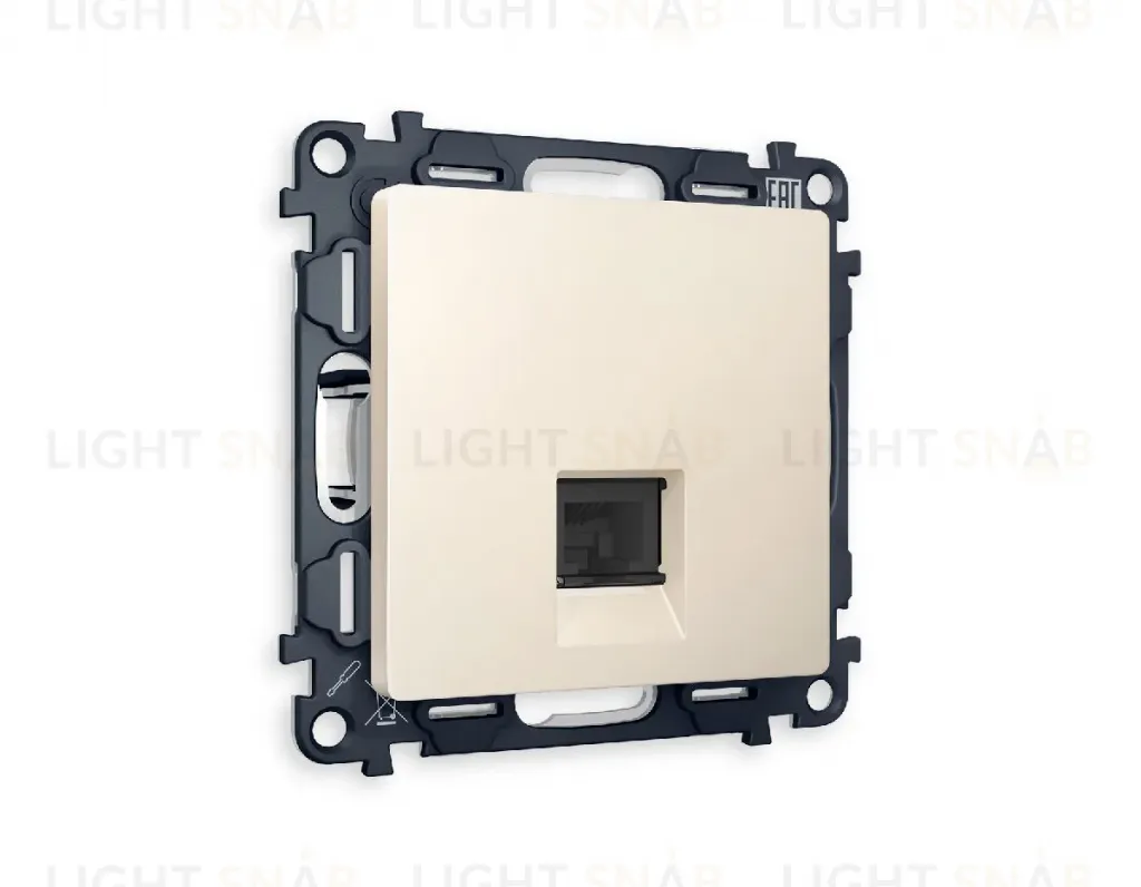 Комплект механизма телефонной розетки RJ-11(4P4C) со шторкой Ambrella Volt Alfa MA332030 MA332030