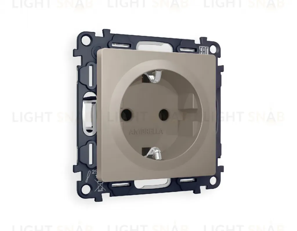Комплект механизма розетки с/з на винтовых зажимах Ambrella Volt Alfa MA366010 MA366010