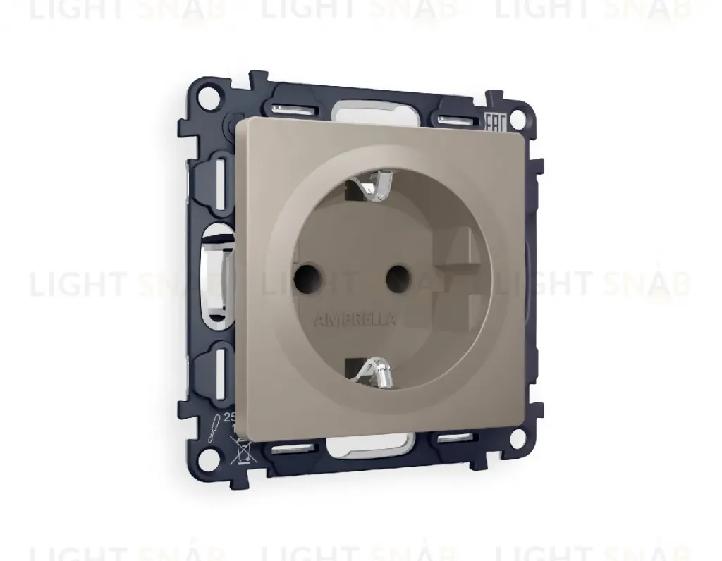 Комплект механизма розетки с/з со шторками Ambrella Volt Alfa MA367010 MA367010
