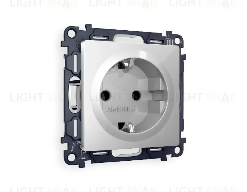 Комплект механизма розетки с/з на винтовых зажимах Ambrella Volt Alfa MA406010 MA406010
