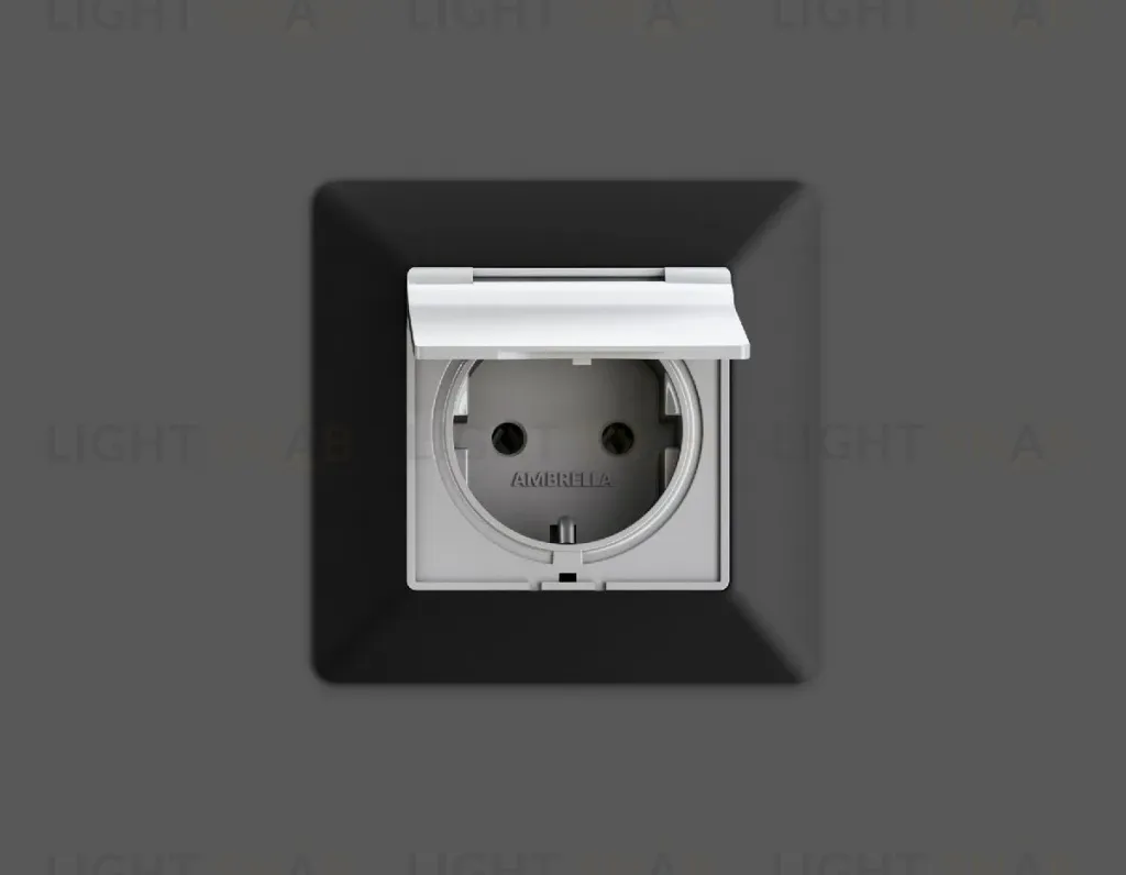 Комплект механизма розетки с/з со шторками и крышкой Ambrella Volt Alfa MA408010 MA408010